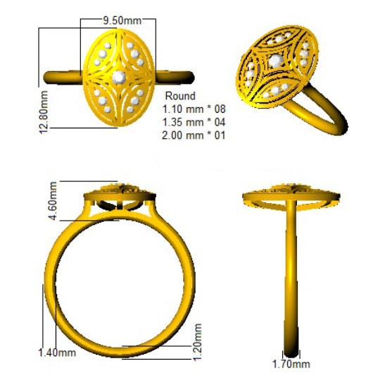 Ring 18 KT Yellow Gold