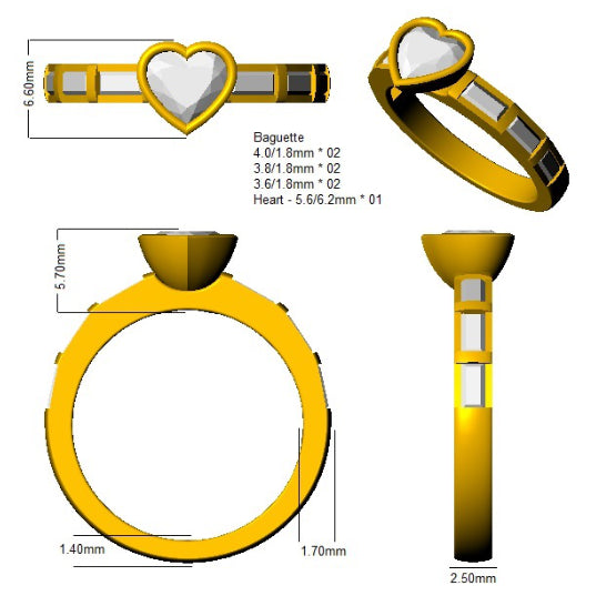 Ring 950/18KT Two Tone