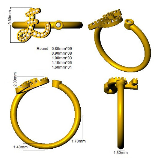 Ring 18 KT Yellow Gold