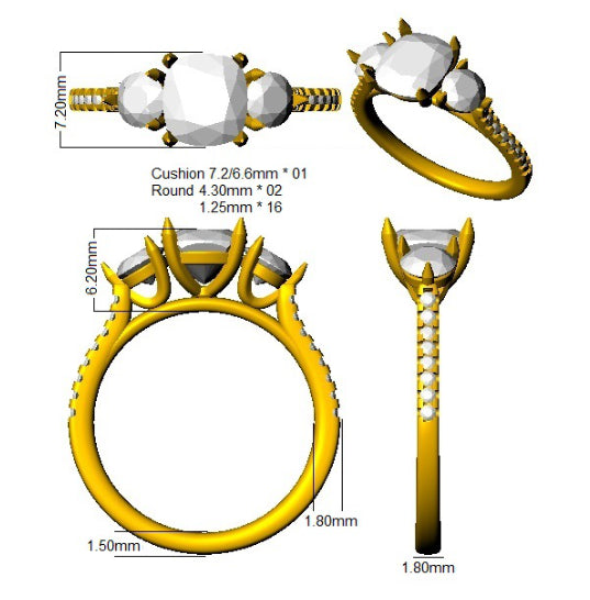 Ring 18 KT Yellow Gold