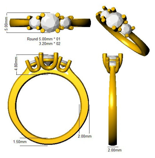 Ring 18 KT Yellow Gold