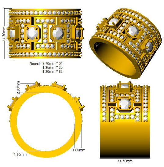 Ring 18 KT Yellow Gold