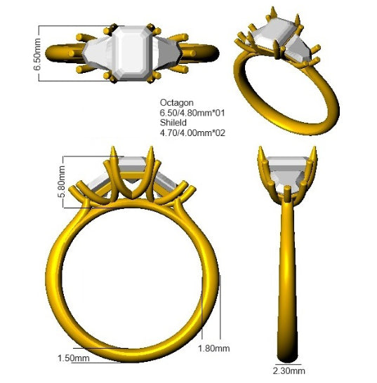 Ring 18 KT Yellow Gold