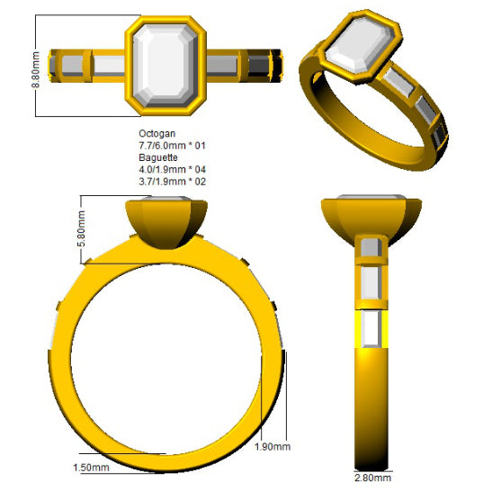 Ring 950/18KT Two Tone