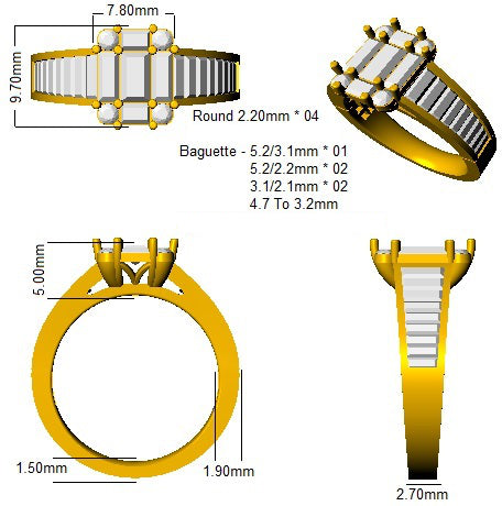 Ring 9 KT Rose Gold