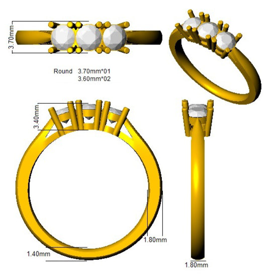 Ring 18 KT Yellow Gold