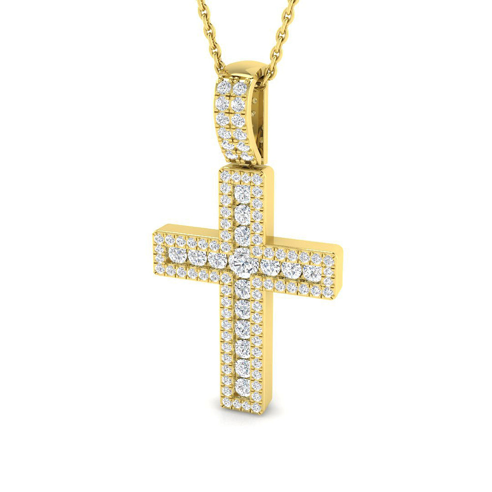 Cross 9 KT Yellow Gold