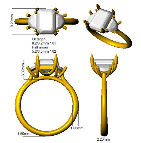 Ring 18 KT Yellow Gold