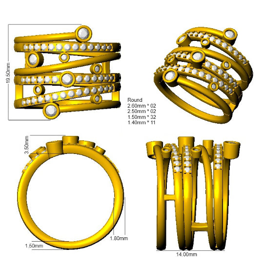 Ring 18 KT Yellow Gold