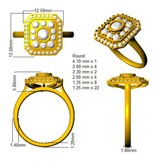 Ring 18 KT Yellow Gold