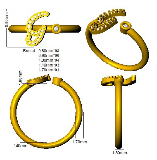 Ring 18 KT Yellow Gold