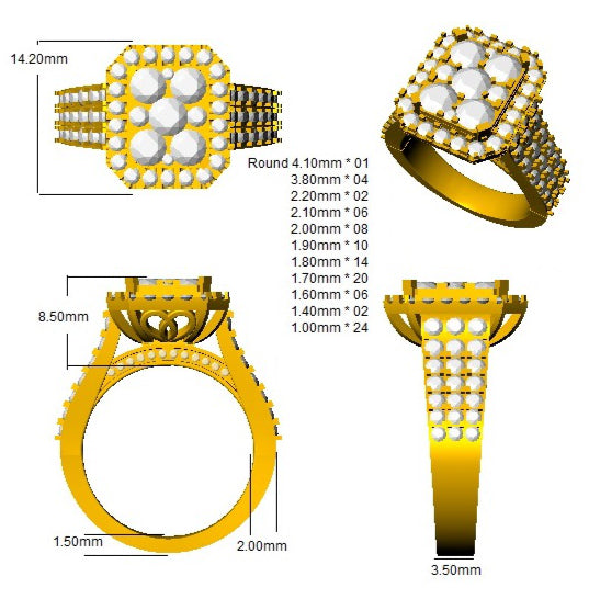 Ring 18 KT Yellow Gold