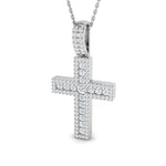 Cross 9 KT White Gold