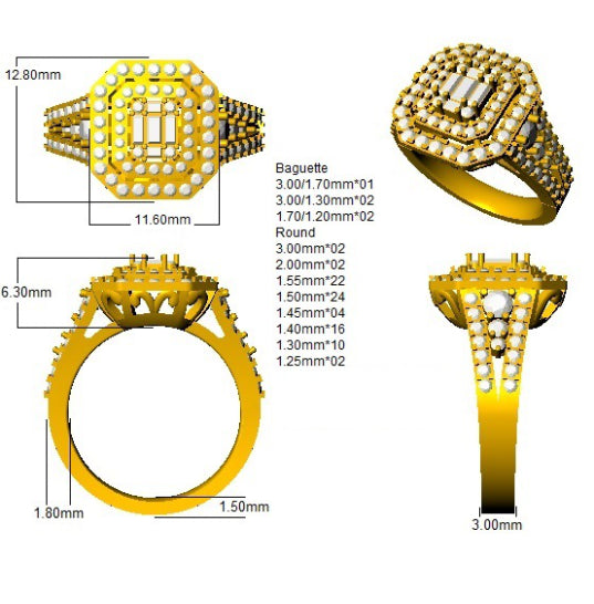 Ring 18 KT Yellow Gold