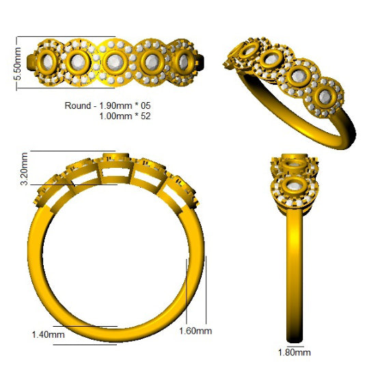 Ring 18 KT Yellow Gold