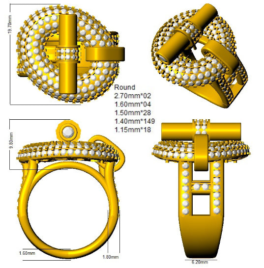 Ring 18 KT Two Tone