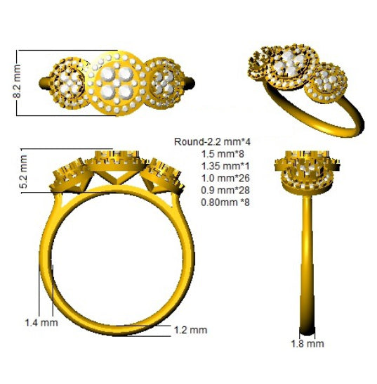 Ring 18 KT Yellow Gold