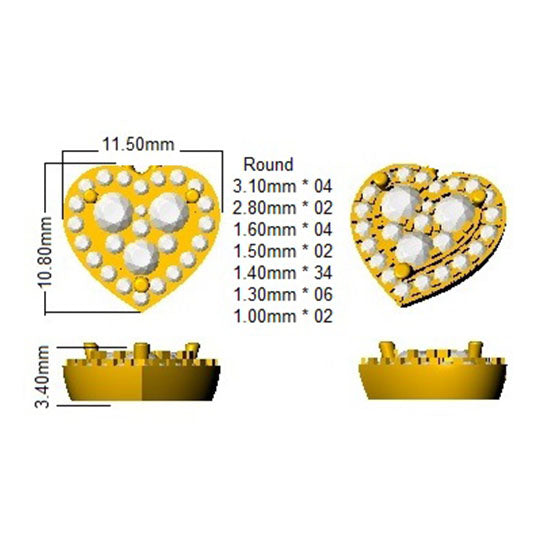 Earring 18 KT Yellow Gold