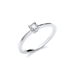 9ct White Gold 0.10ct Solitaire Ring