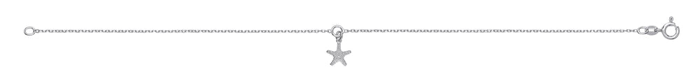 Silver Starfish Anklet