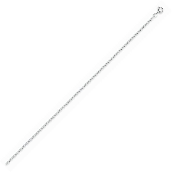 Silver Oval Belcher Anklet