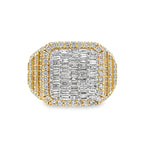 14K Rectangle Baguette Diamond statement ring