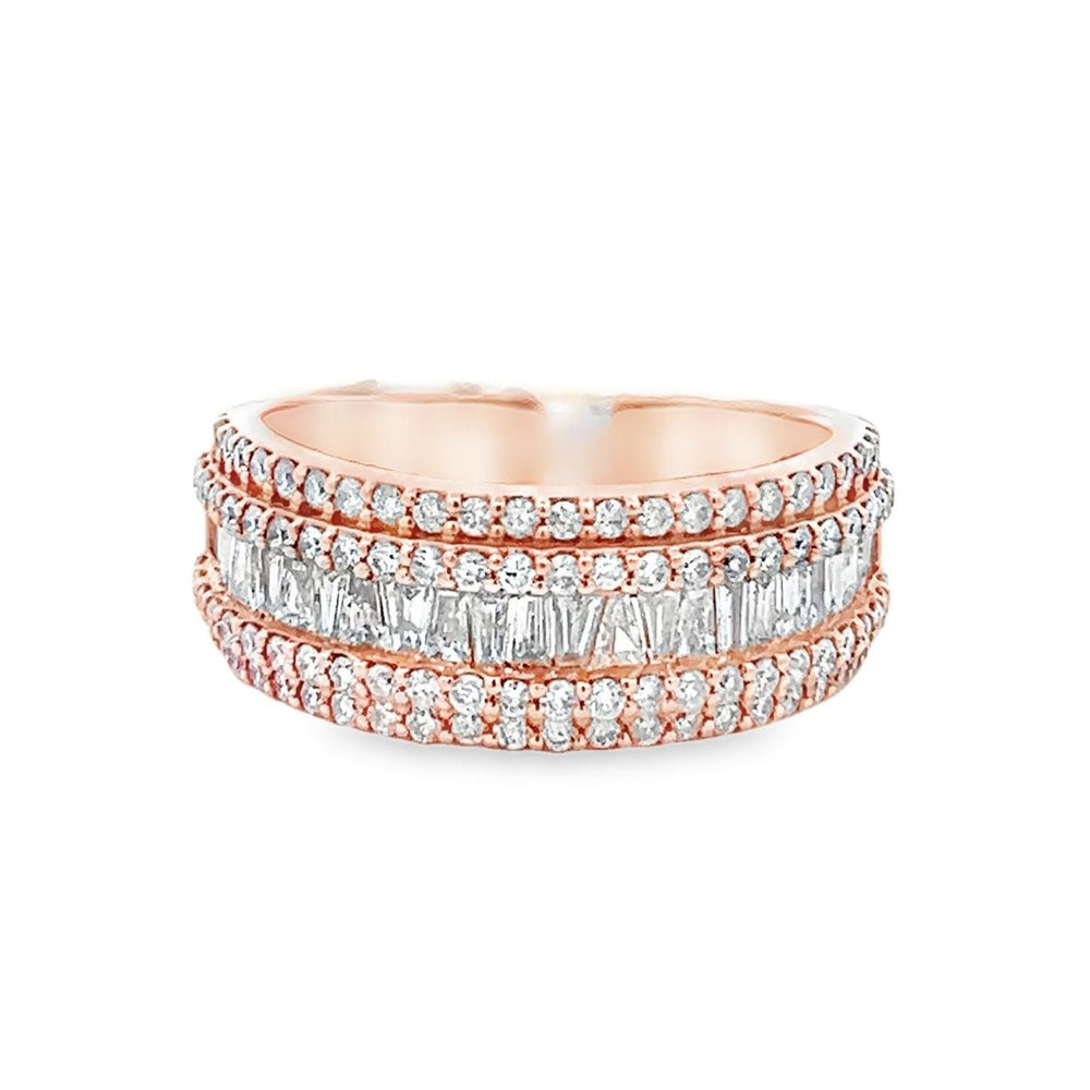 14K Rose Gold  Baguette Band ring