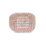 14K Rose Gold Square Statement Ring