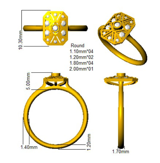 Ring 18 KT Yellow Gold