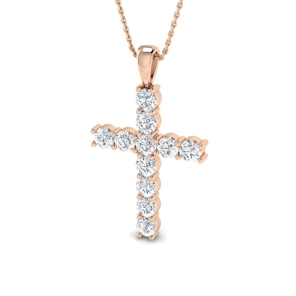 Cross 9 KT Rose Gold