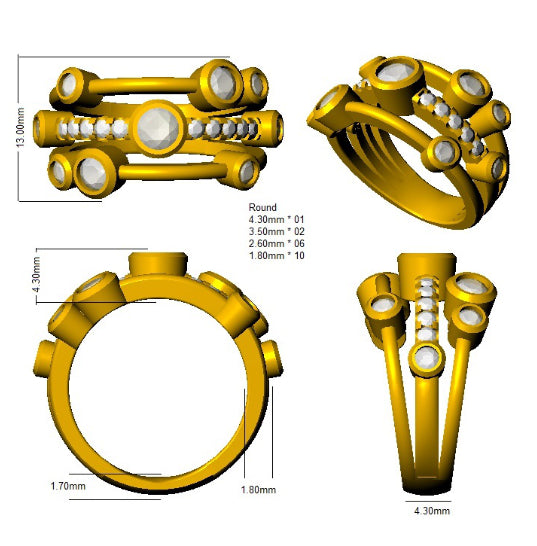 Ring 18 KT Yellow Gold