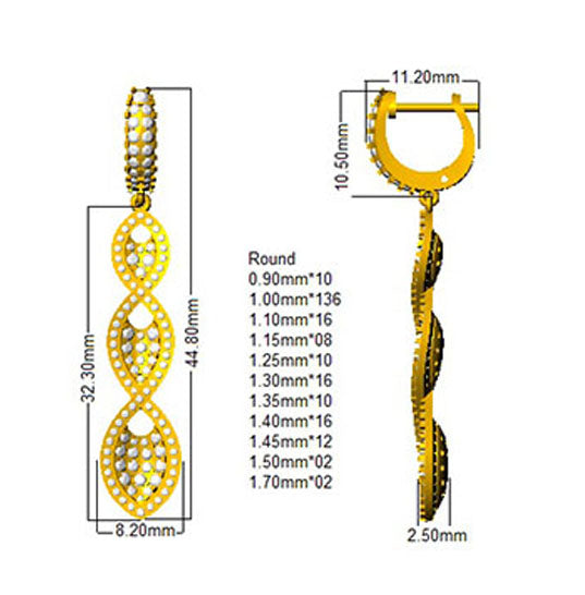 Earring 18 KT Yellow Gold