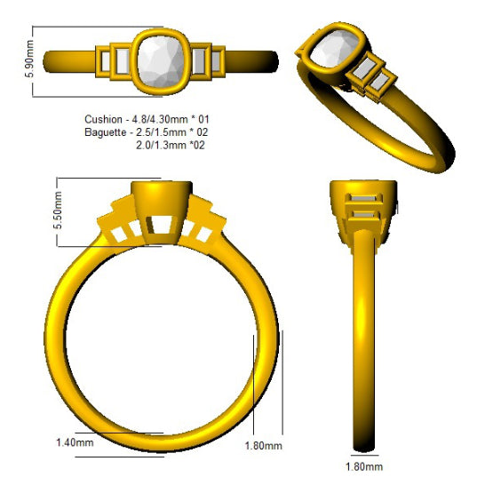 Ring 18 KT Yellow Gold