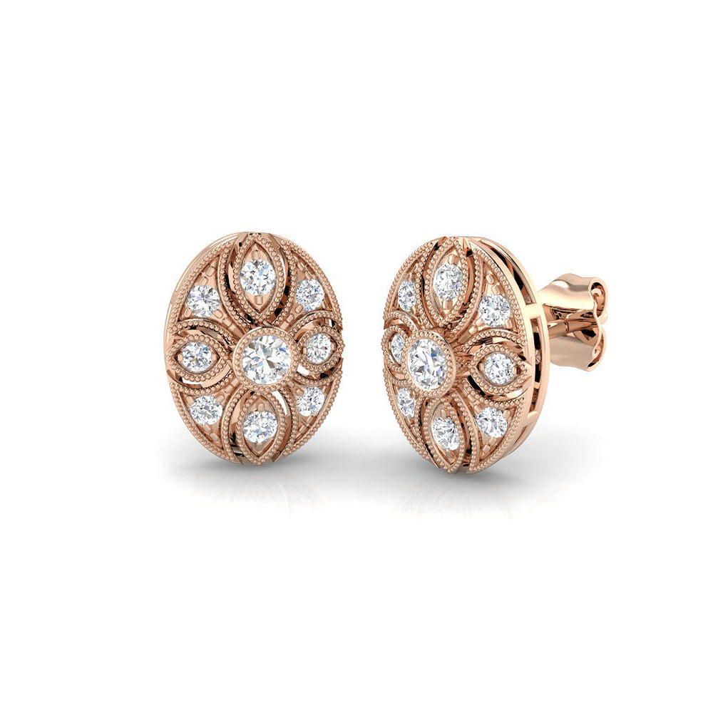 Earring 9 KT Rose Gold