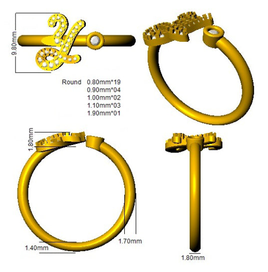 Ring 18 KT Yellow Gold