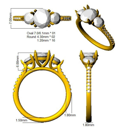 Ring 18 KT Yellow Gold