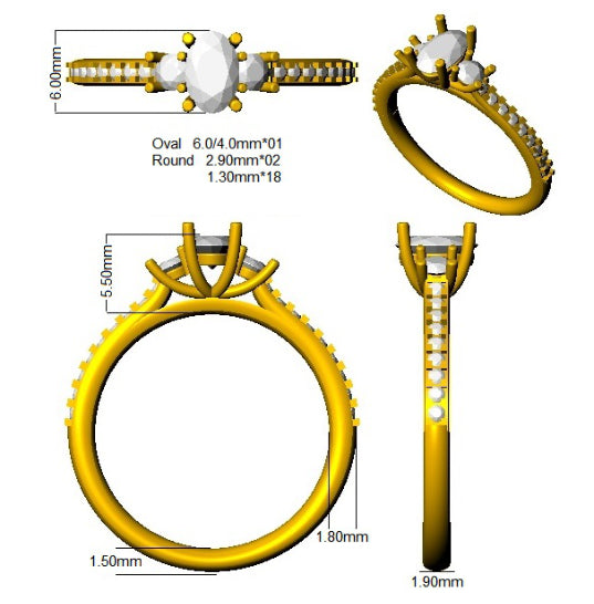 Ring 18 KT Yellow Gold