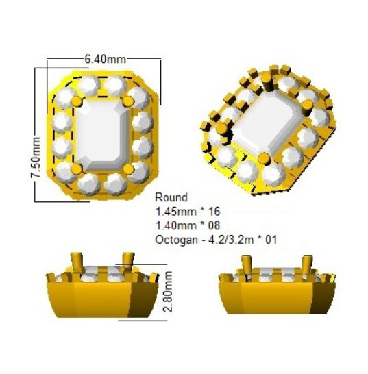 Earring 18 KT Yellow Gold