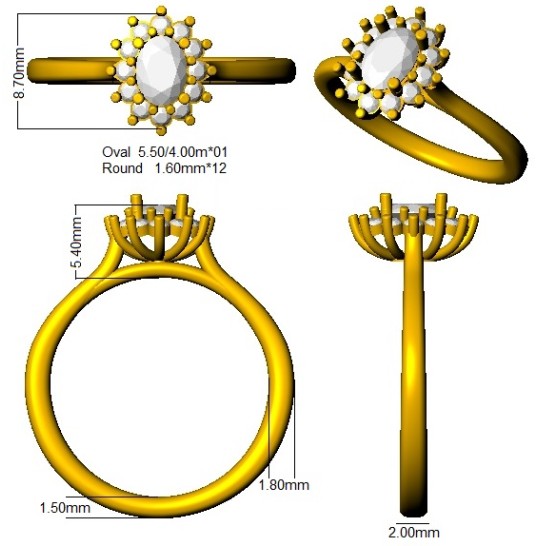 Ring 18 KT Yellow Gold