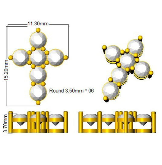 Cross 18 KT Yellow Gold