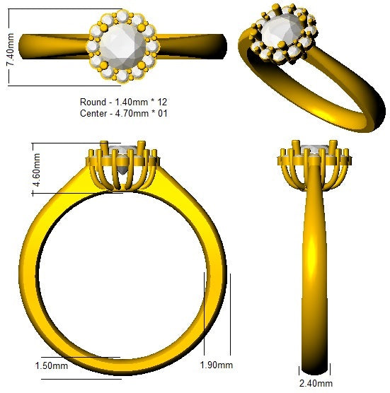 Ring 18 KT Yellow Gold