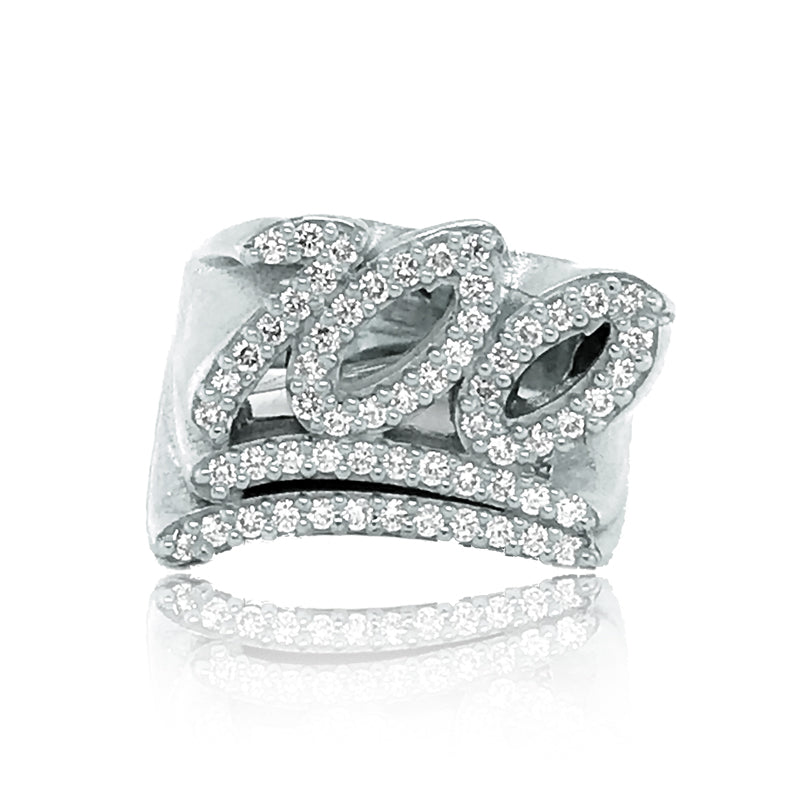 9ct "100" Ring set with 0.75ct of F VVS Diamonds