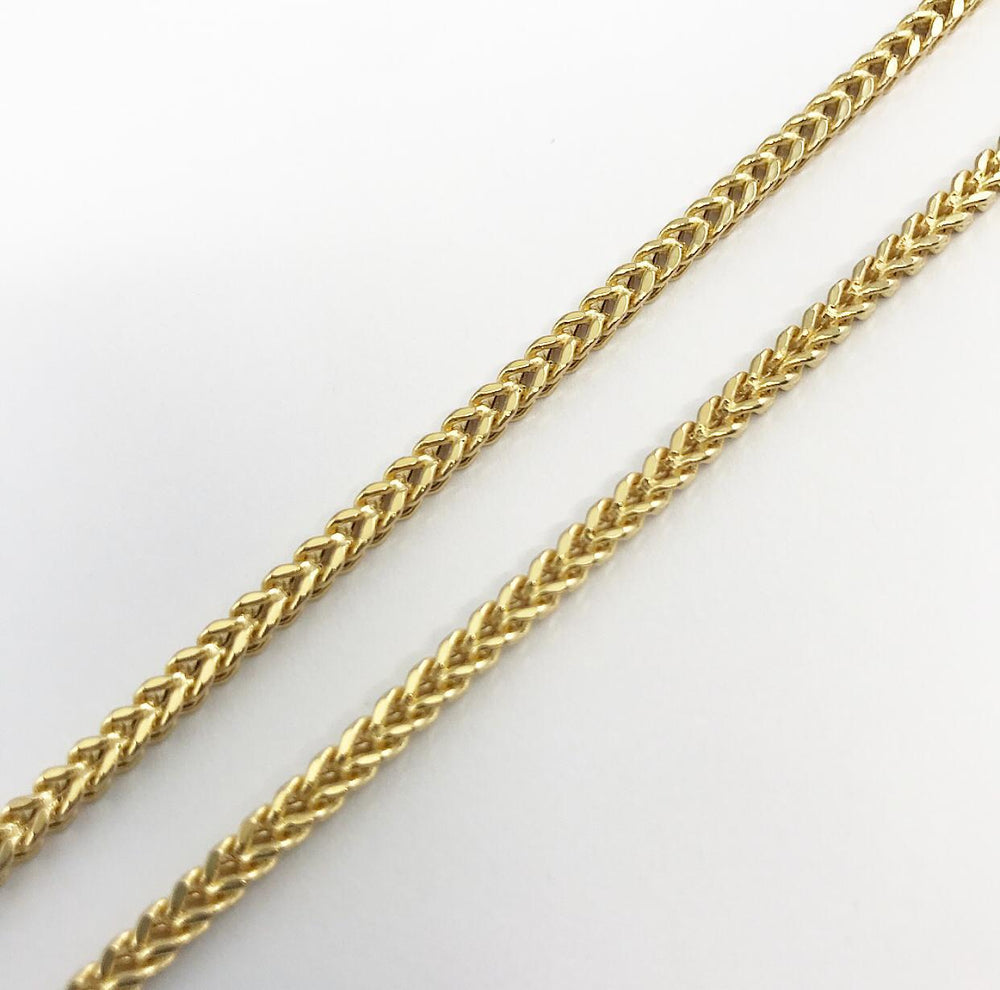 9ct 2.3mm Italian Franco Style Chain / Bracelet (Semi-Hollow)