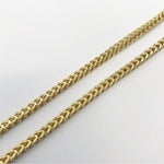 9ct 3.5mm Italian Franco Chain / Bracelet (Semi-Hollow)