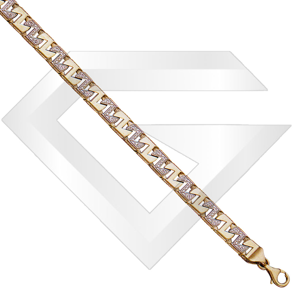 9ct Bangkok Cubic Zirconia Gold Chain / Bracelet (Gauge 1)