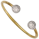 9ct Yellow Baby CZ (Cubic Zirconia) Torque Bangle