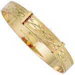 9ct Yellow Gold D/C Baby  Bangle