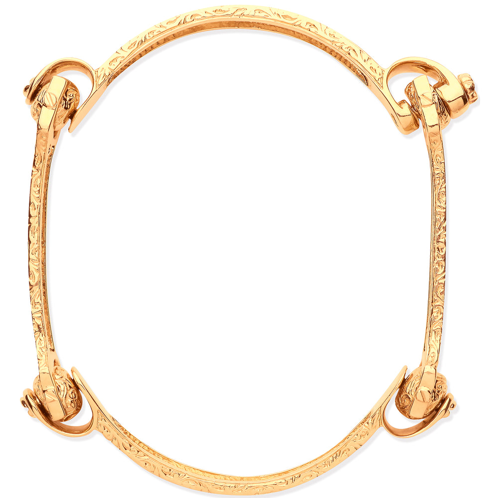 9ct Yellow Gold 4 Piece Bone Bangle