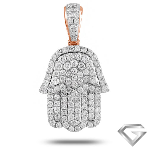 14K Rose Gold 1.00ctw Diamond 'Hamza' Pendant