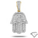 14K Yellow Gold 1.00ctw Diamond 'Hamza' Pendant